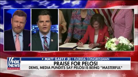 Gaetz slams Pelosi as a "demented non-Santa Claus"