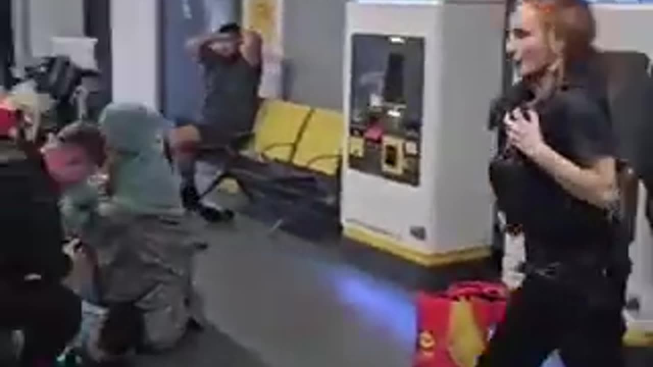 July 24: A clip of an armed cop at UK's Manchester airport kicking a Muslim in the head