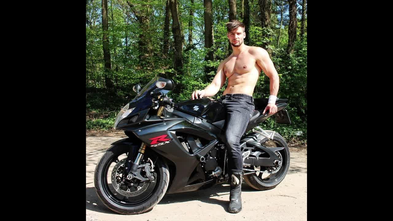 Man fashion with motorbike |Man Fashion |MEN-FASHION