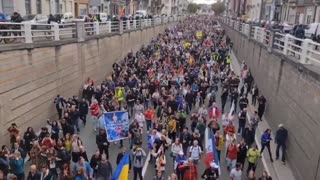 Brussels, protests about high energy prices.