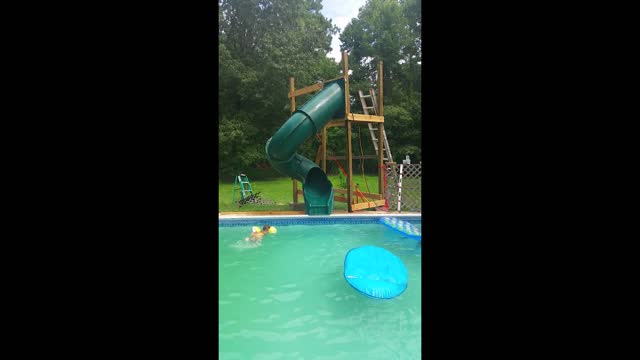 Handyman Wannabe Ruins Pool Slide