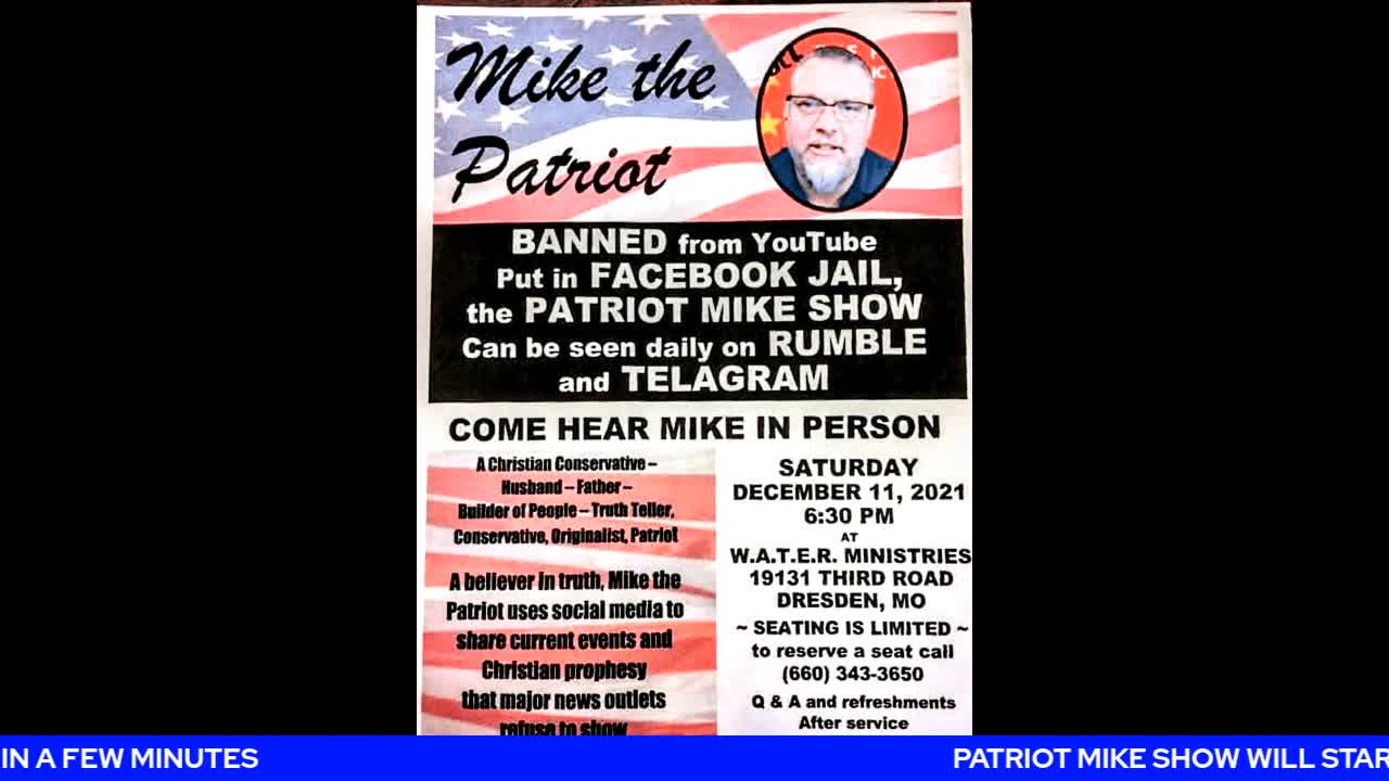 PATRIOT MIKE SHOW DECEMBER 9TH 2021