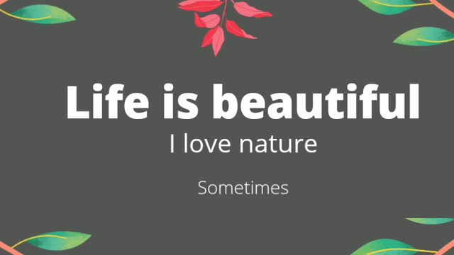 Nature's beautiful