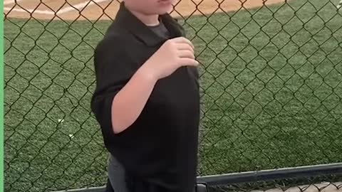 Six-year-old 'Lathan The Kid Umpire' is an absolute icon... 👏⚾️