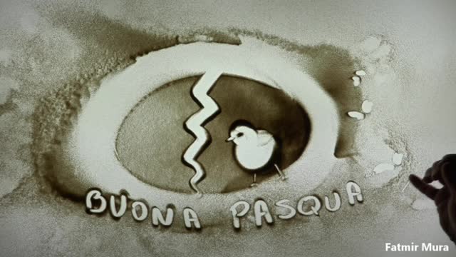 Sand art - Buona Pasqua