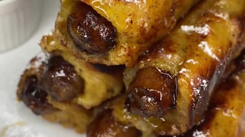 Sausage French toast rollups!