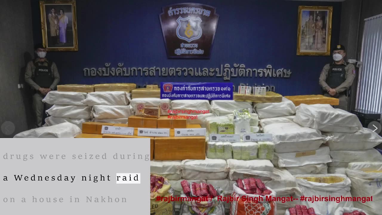 Thai police say drug bust nets methamphetamine, crystal meth and heroin worth $8.2 million