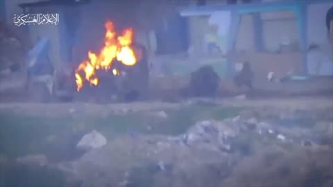 Hamas destroyed an Israeli humvee with a PTRK.