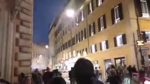 Rome, Italy: Massive Vaccine Passport Protests Erupt Oct. 15, 2021