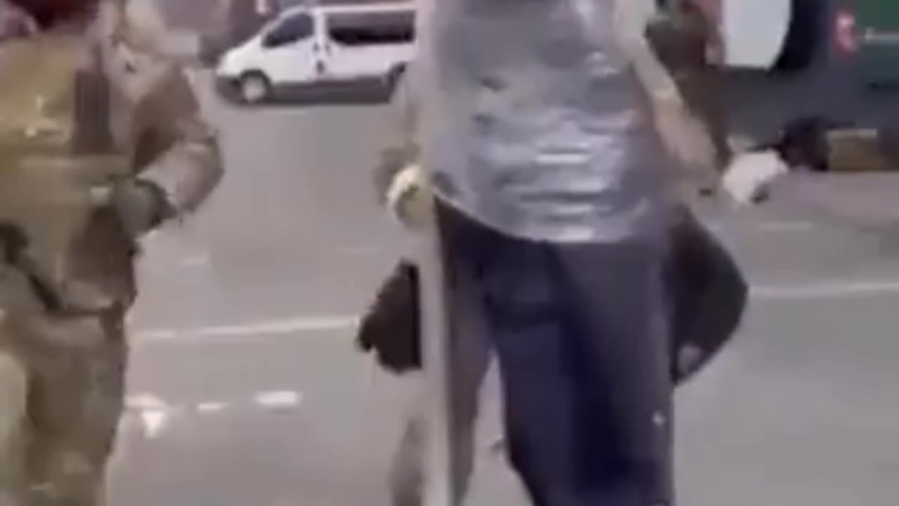 Ukraine Russia War Men Tied To Pole For Stealing And Looting From Businesses
