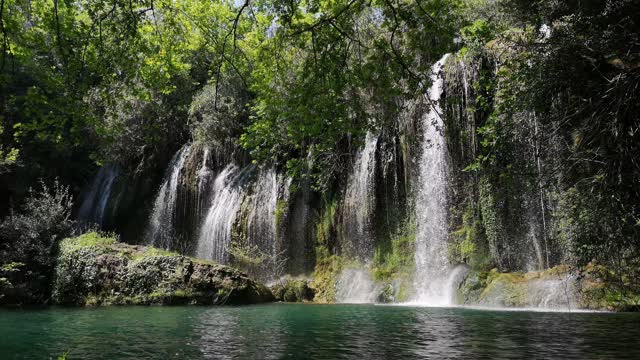 Beautiful water fall in nature