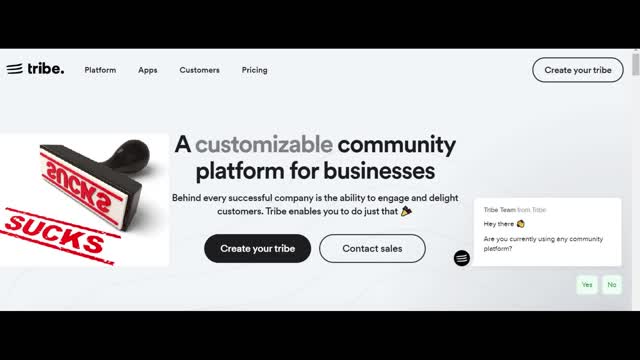 TRIBE CUSTOMIZATION BUSINESS COMMUNITY NETWORK - AVOID THIS PLATFORM