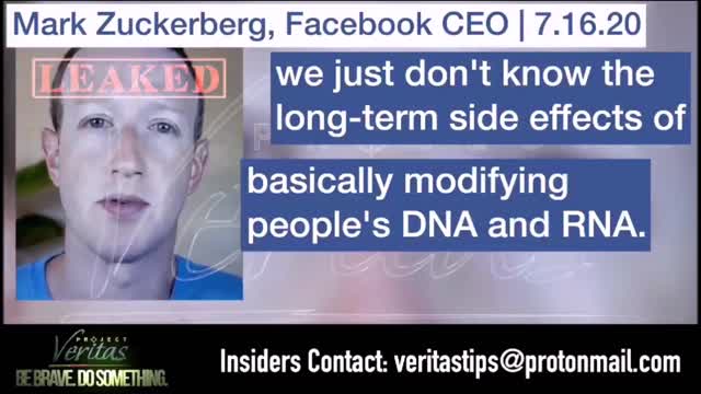 BREAKING : MARK ZUCKERBERG ADMITS VACCINE IS EXPERIMENTAL
