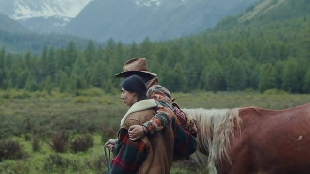 Couple with horse