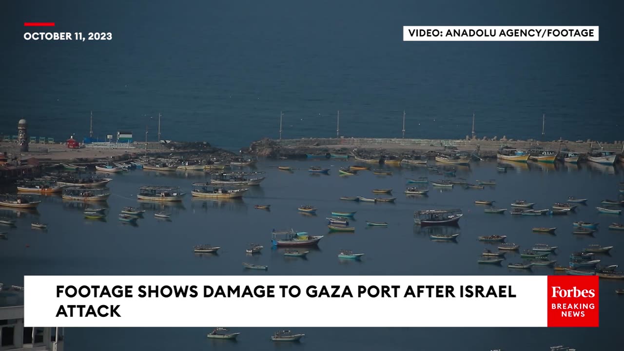 Footage Shows Damage To Gaza Port Following Attack By Israel