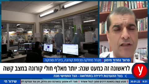 מנהלי 3 מחלקות על מצב בתי החולים. אין קריסה בבתי החולים 30.1.22