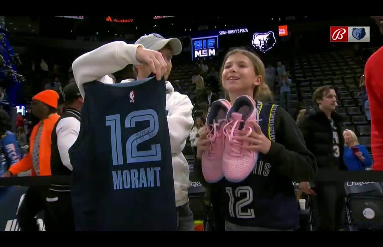 NBA player Ja Morant gifted an autographed pair of his sneakers and a jersey to an 11-year-old girl