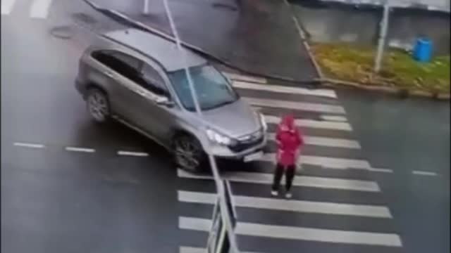 car crashed a man