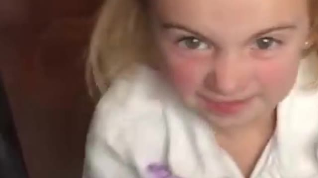 Cute Angy Girl Warns Mommy - Don't Eat my Food