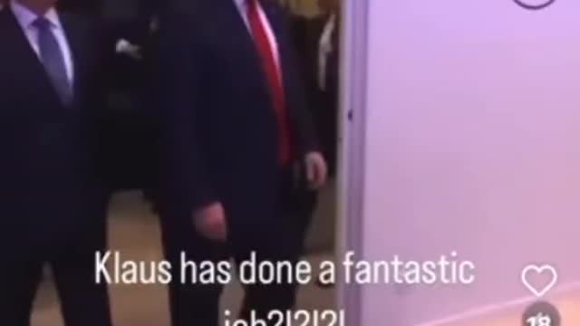 Trump - "Klaus Has Done A Fantastic Job"