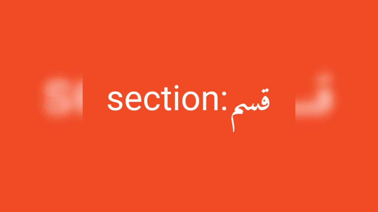 Section معنى كلمة