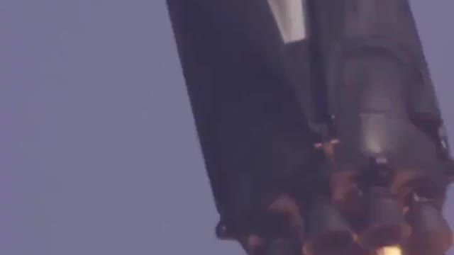 Close-up of falcon 9 landing
