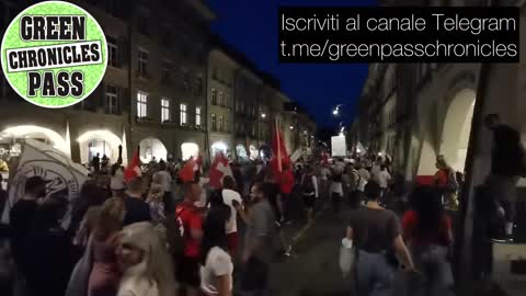 Berna manifesta contro il Green Pass - In migliaia in corteo (Svizzera)