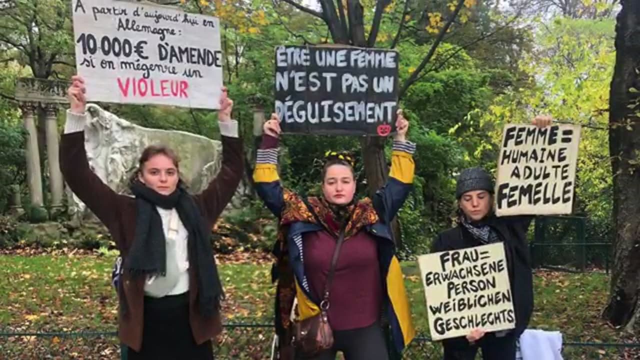 Women around the world protest against Germany's anti-discrimination law #selbstbestimmungsgesetz