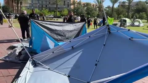 Police Begin Dismantling Tents at ASU Protest