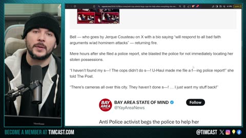 Anti Cop Activism BACKFIRES On Woke Leftist, Has Uhaul Stolen, CRIES That Shes FORCED To Call Cops