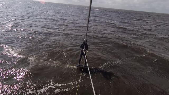 Kitesurfing - nice foilsession on Stavoren