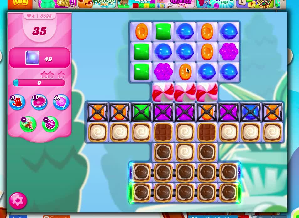 Candy Crush Level 8625 1/23/21 version NO Boosters NO ADS