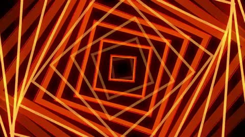 Background video with beautiful dynamic red particle line kaleidoscope effect.