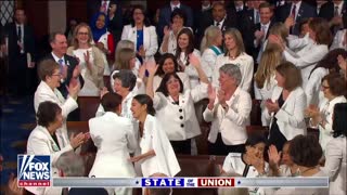 President Donald Trump's speech triggers applause from Democrat women