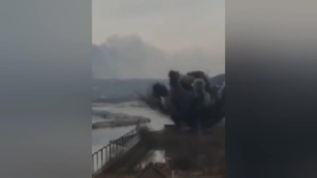 Russia attacks the village near Kiev. Russia attacks Ukraine