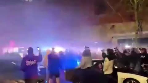 Rioters Block Police Vehicle And Find Out