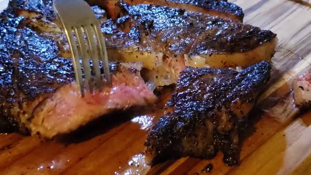 the steak
