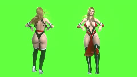 blue background # hotgirl 3D gamemin dance ( sample 2 )