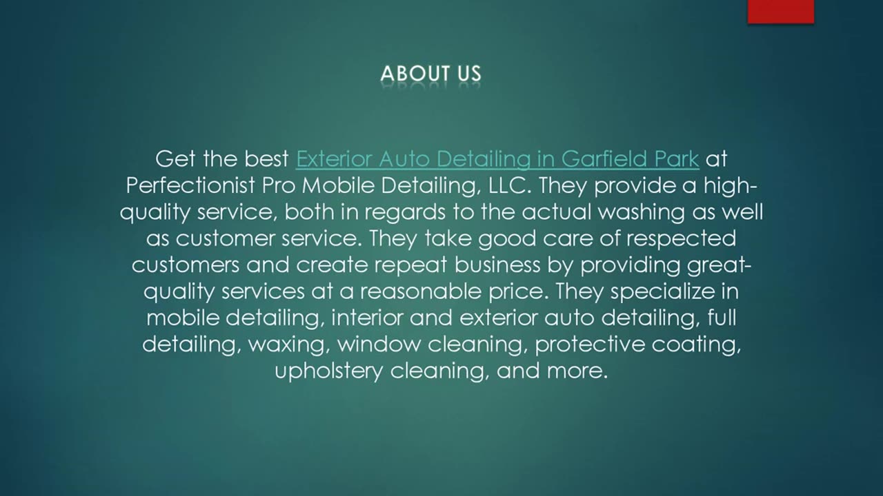 Get the best Exterior Auto Detailing in Garfield Park