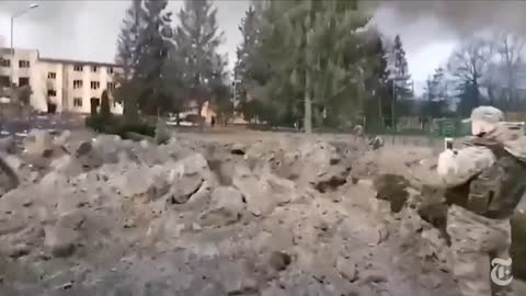 Footage from the moment of the attack on the Yavoriv base where mercenaries were being trained