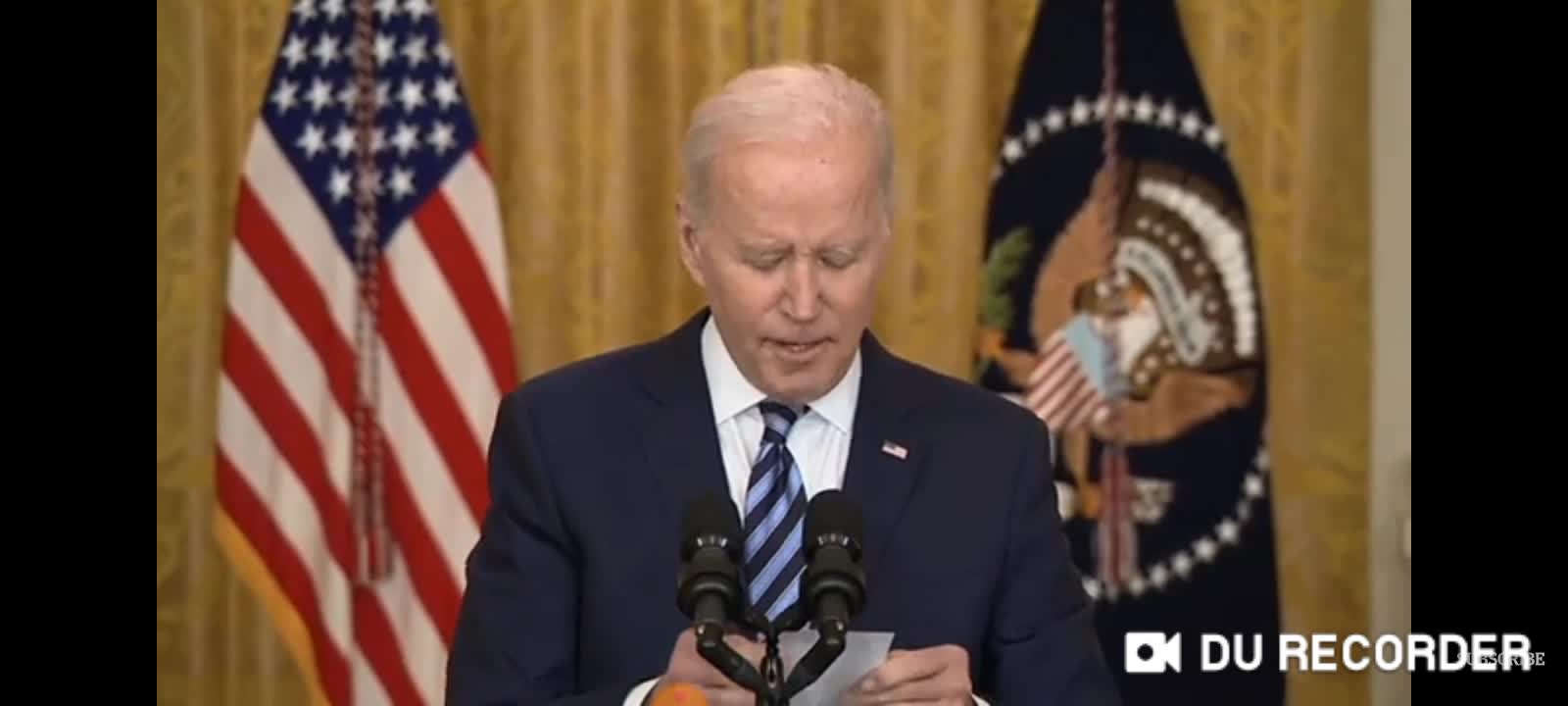 Biden Takes the 1st of Several Scripted Questions