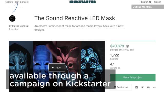 Sound Reactive LED Mask