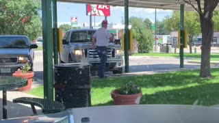 Upset Man Demands Lady Turns Off Car at Sonic