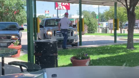 Upset Man Demands Lady Turns Off Car at Sonic