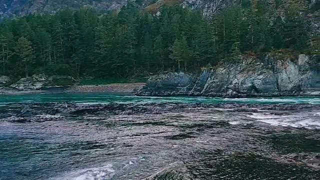 Chemal river in Altai Republic.