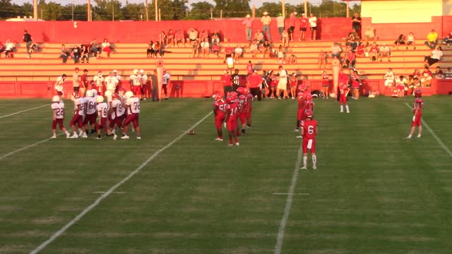 Grady Sach Hilburn Frederick Bombers Junior High Football VS Hollis 8 30 2021