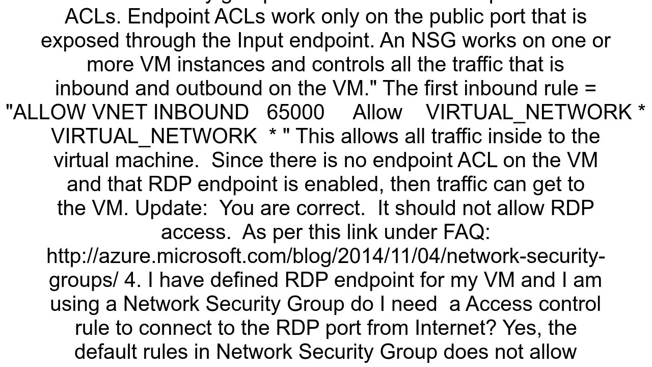 Azure Network Security Groups not working attached to subnet