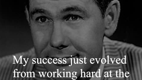 Johnny Carson Quote - My success just evolved from working hard...