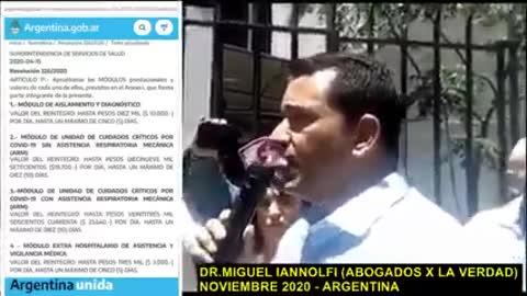 El ABOGADO MIGUEL IANNOLFI NOS CUENTA QUE SE PAGA POR DIA DE ENTUBACION