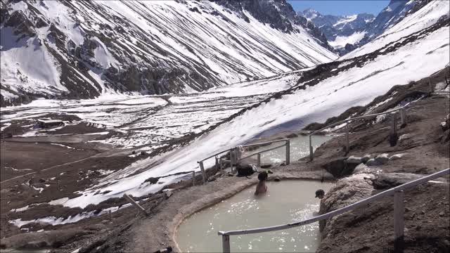 Trekking to Colina Hot Spring in Santiago Chile